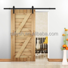 6.6 ft Modern security wooden steel garage or shower Sliding Barn Wooden Door hardware kit for interior